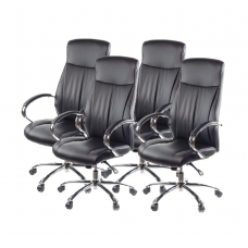 Комплект крісел АКЛАС Дрім CH ANF 4 шт Чорний (PU-чорний)